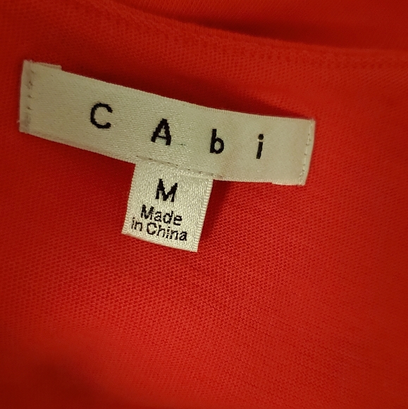 CAbi Sleeveless Red Nouvelle Cotton Shirt-Size M - Picture 2 of 6